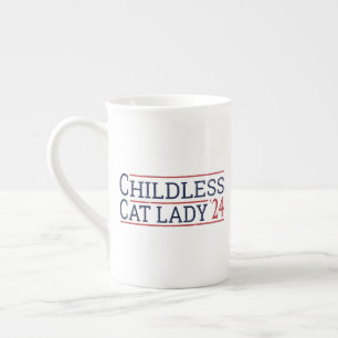 Kamala Harris - Childless Cat Lady 2024 I Prozellantasse