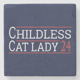 Kamala Harris - Childless Cat Lady 2024 I Steinuntersetzer