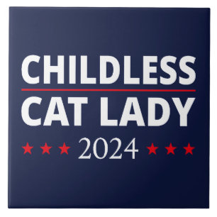 Kamala Harris - Childless Cat Lady 2024 III Fliese