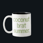Kamala Harris Coconut Brat Sommer 2024 Zweifarbige Tasse<br><div class="desc">Kamala Harris Coconut Brat Sommer 2024</div>
