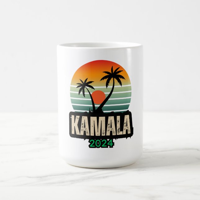 Kamala Harris Coconut Tree 2024 Wahl Kaffeetasse (Mittel)