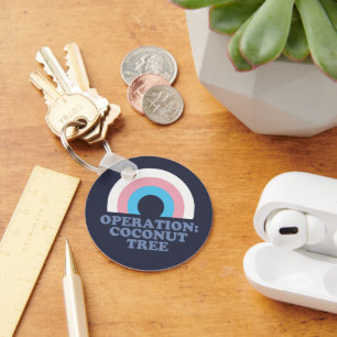 Kamala Harris Coconut Tree Trans Pride Flag Schlüsselanhänger