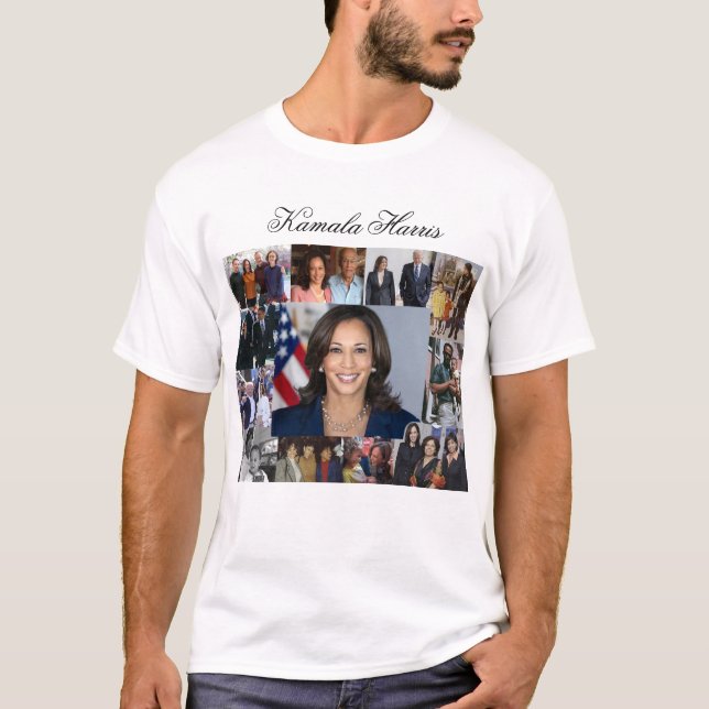 Kamala Harris Collage Basic T - Shirt (Vorderseite)