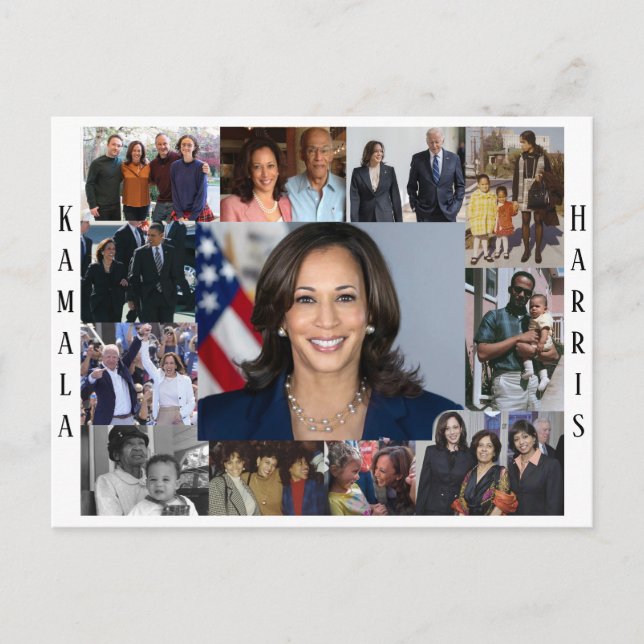 Kamala Harris Collage Postcard Postkarte (Vorderseite)