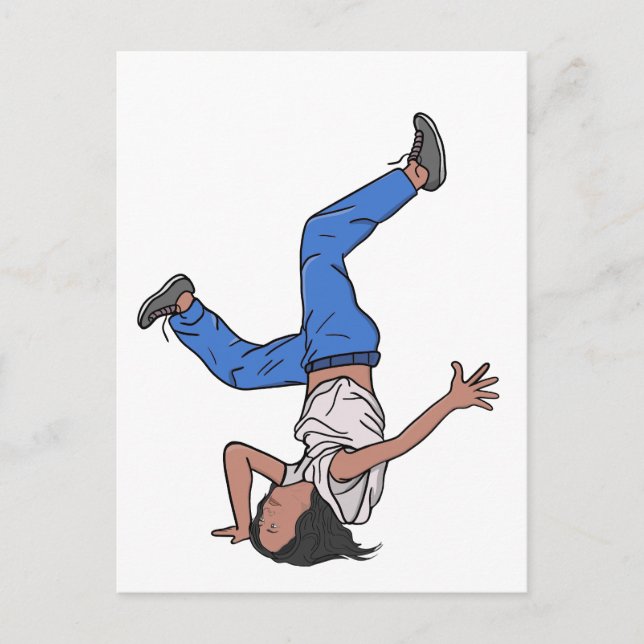 Kamala Harris Cool Breakdancing Postkarte (Vorderseite)