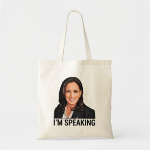 Kamala Harris Debatte ich spreche Tragetasche