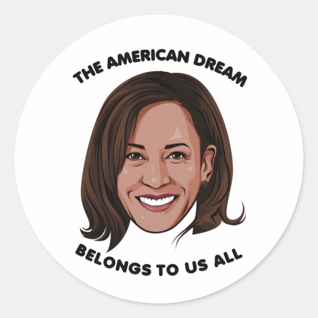 Kamala Harris - Der amerikanische Traum gehört uns Runder Aufkleber (Vorderseite)