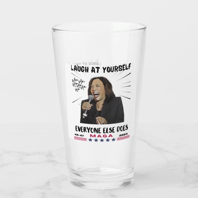 Kamala Harris Drinking Glass Glas (Rückseite)