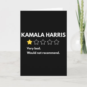 Kamala Harris Eine 1-Sterne-Bewertung Sehr Schlech Karte