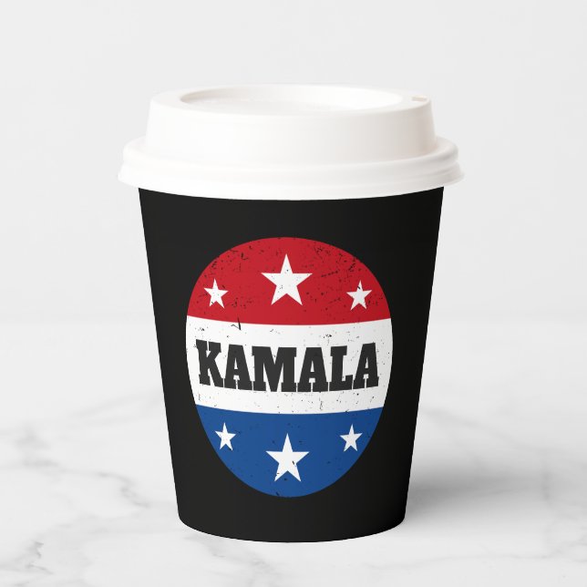 Kamala Harris Election 2024 V Pappbecher (Vorderseite)
