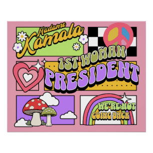 Kamala Harris erste weibliche Präsidentin Inaugura Poster