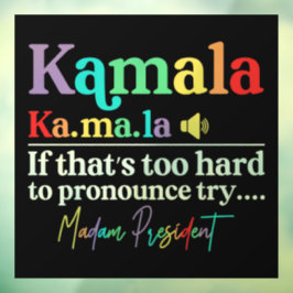 Kamala Harris Fensteraufkleber