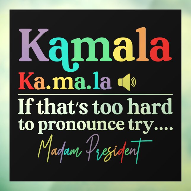Kamala Harris Fensteraufkleber (Blatt 3)