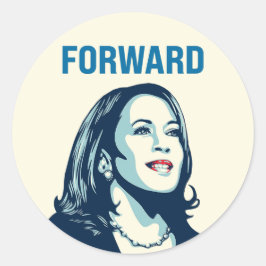KAMALA HARRIS FORWARD RUNDER AUFKLEBER