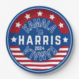 Kamala Harris Frau Präsidentin 2024 Pappteller