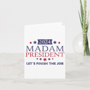 Kamala Harris Frau Präsidentin Lasst uns die Aufga Karte