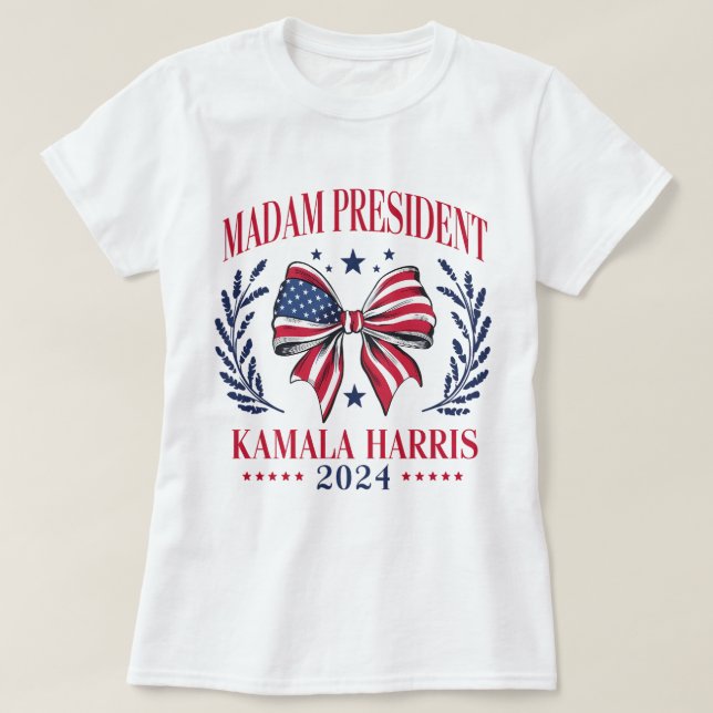 Kamala Harris Frau Präsidentin T-Shirt (Design vorne)