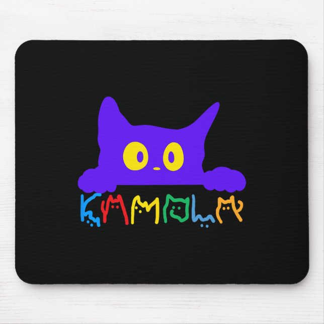Kamala Harris Funny Cat Lettering Typografie Alpha Mousepad (Vorne)