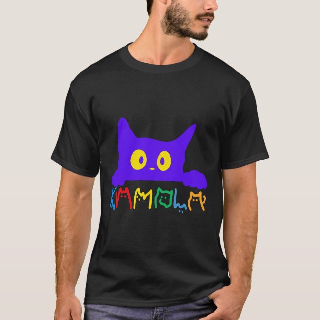 Kamala Harris Funny Cat Lettering Typografie Alpha T-Shirt (Vorderseite)