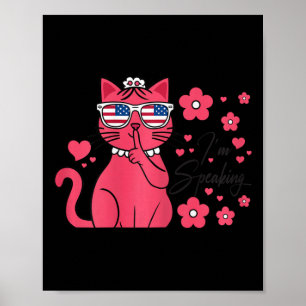 Kamala Harris Funny Pink Cat Kamala 2024 Poster