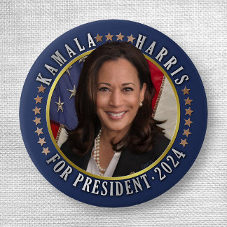 Kamala Harris für das demokratische Foto 2024 Button