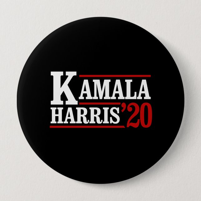 Kamala Harris für das Präsidentenamt 2020 - weiß - Button (Vorderseite)