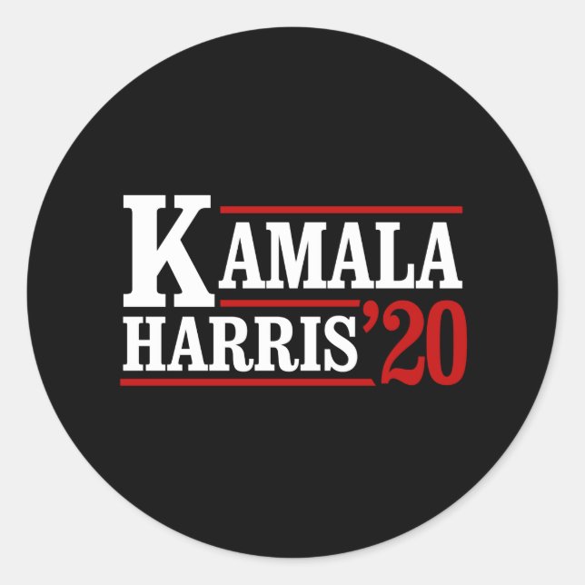 Kamala Harris für das Präsidentenamt 2020 - weiß - Runder Aufkleber (Vorderseite)