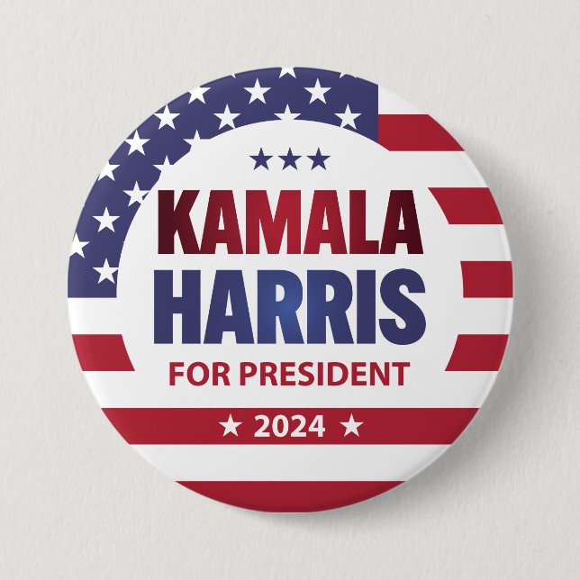 Kamala Harris für den Präsidenten 2024 Button (Vorderseite)