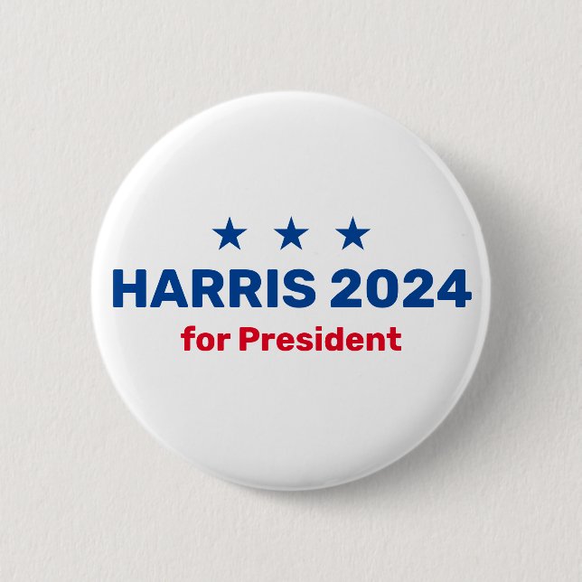 Kamala Harris für den Präsidenten 2024 Button (Vorderseite)