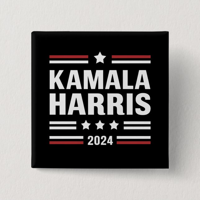 Kamala Harris für den Präsidenten 2024 Button (Vorderseite)
