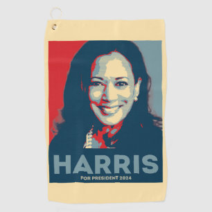 Kamala Harris für den Präsidenten 2024 - Hoffnung Golfhandtuch