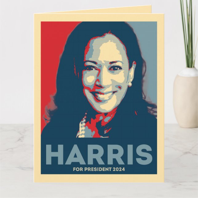 Kamala Harris für den Präsidenten 2024 - Hoffnung Karte (Vorderseite)