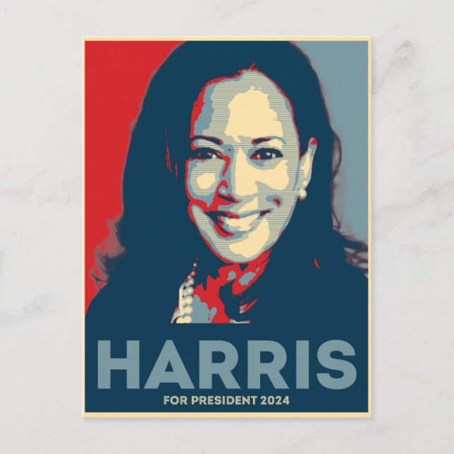Kamala Harris für den Präsidenten 2024 - Hoffnung Postkarte (Vorderseite)
