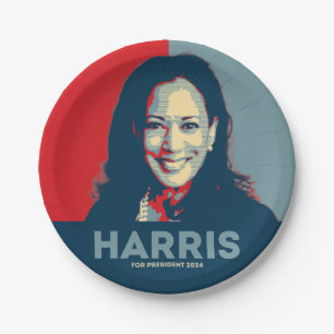 Kamala Harris für den Präsidenten 2024 Pappteller