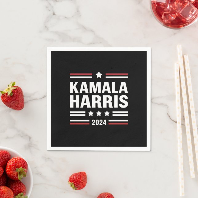 Kamala Harris für den Präsidenten 2024 Serviette (Beispiel)