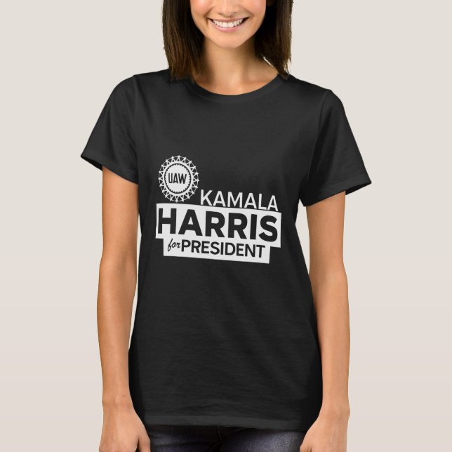 Kamala Harris für den Präsidenten 2024 T-Shirt (Vorderseite)