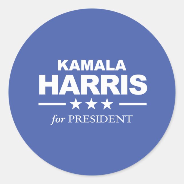 Kamala Harris für den Präsidenten - weiß - Runder Aufkleber (Vorderseite)