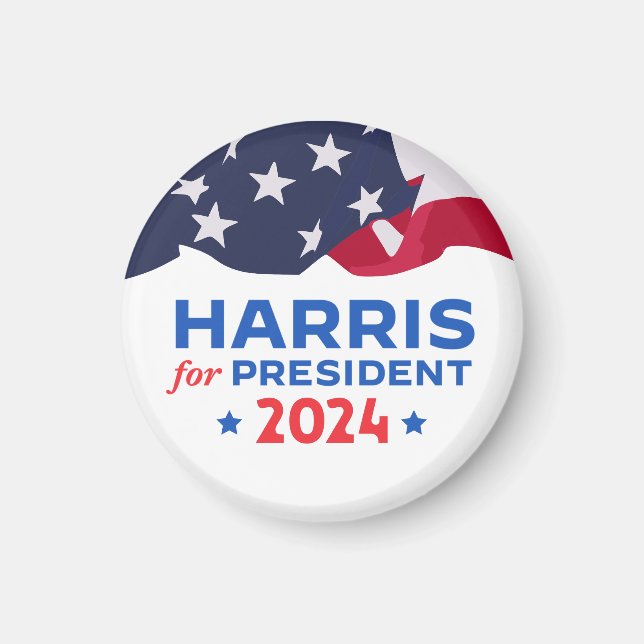 Kamala Harris für die amerikanische Flagge des Prä Magnet (Vorne)