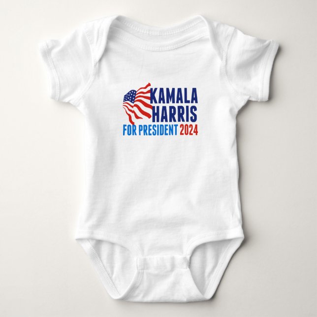 Kamala Harris für die Präsidentschaftswahl 2024 Baby Strampler (Vorderseite)