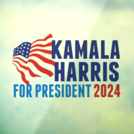 Kamala Harris für die Präsidentschaftswahl 2024 Fensteraufkleber