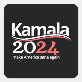 Kamala Harris für die Präsidentschaftswahl 2024 Quadratischer Aufkleber