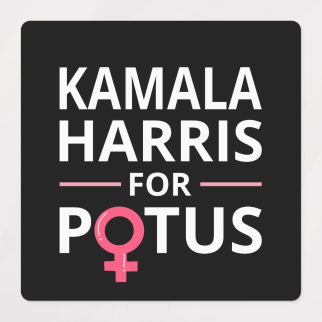 Kamala Harris für POTUS I Etiketten (Design 1)