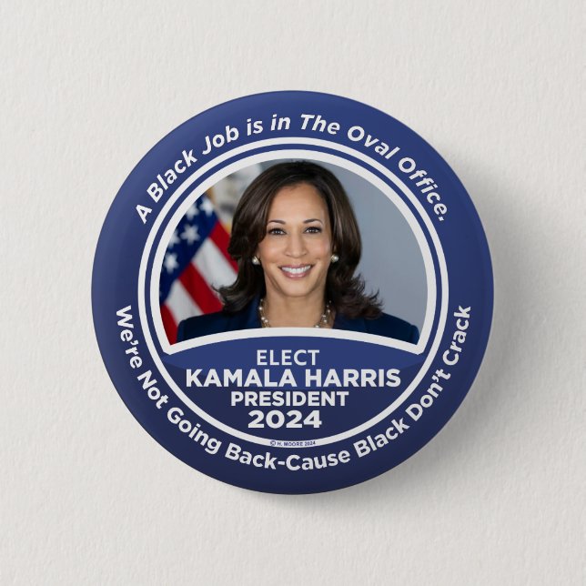 Kamala Harris für Präsident 2024 Button (Vorderseite)