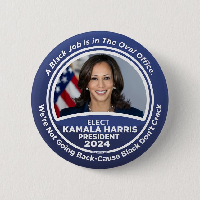 Kamala Harris für Präsident 2024 Button (Vorderseite)