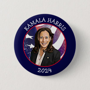 Kamala Harris für Präsident 2024 Button