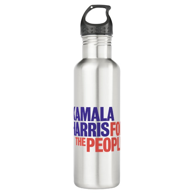 Kamala Harris für Präsident 2024 Edelstahlflasche (Vorderseite)