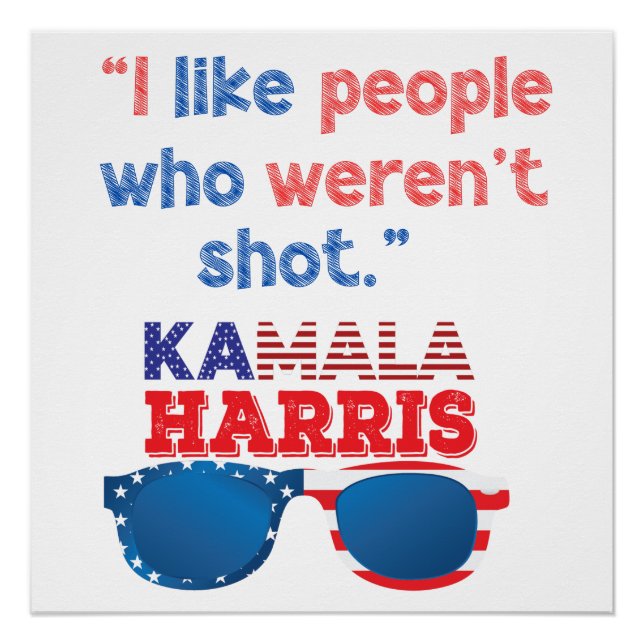 Kamala Harris für Präsident 2024 lustige Anti-Trum Poster (Vorderseite)