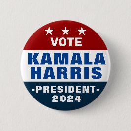 Kamala Harris für Präsident 2024 Pinback Button
