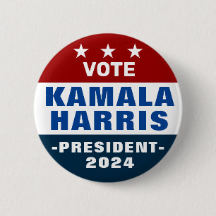 Kamala Harris für Präsident 2024 Pinback Button