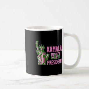 Kamala Harris für Präsident 2024 Rosa und Grün Kaffeetasse